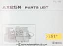 Ikegai-Ikegai AX25N, CNC Lathe Parts and Assemblies IPL-142 Manual 1979-AX25N-01